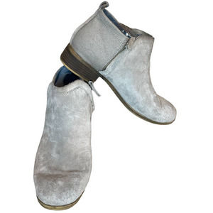 TOMS Deia Leather Ankle Boot Tan Suede Booties Size 11